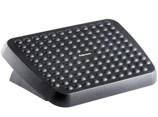 Fellowes poggiapiedi da scrivania standard, regolabile, poggia piedi ergonomico per casa e ufficio, colore nero
